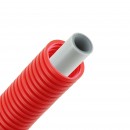 Multilayer alu-pers pipes with jacket red