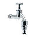 Sanitaire tapkraan met slangkoppeling en aansluitstuk (type Gardena)