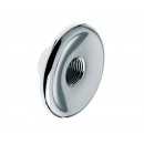 Wallplate round (polished chrome) + connector