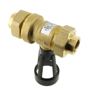 Ball valve with backflow protection with drainplug CA 2096