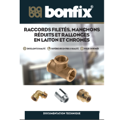 raccords filetes, manchons reduits et rallonges en laiton et chromes