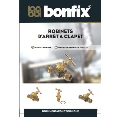 Robinets d'arrêt á clapet