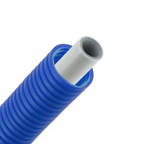 Multilayer alu-pers pipes with jacket blue