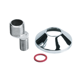 Eccentric connector brass nickel-plated, 17,5 mm