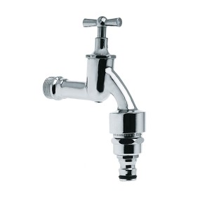 Sanitaire tapkraan met slangkoppeling en aansluitstuk (type Gardena)