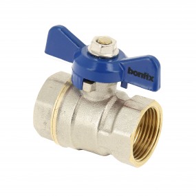 Ball valve with blue butterfly PN25