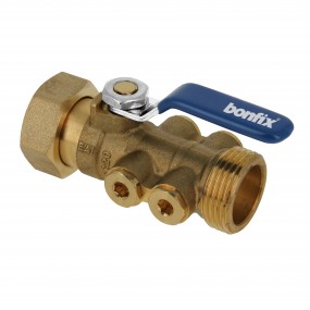 Ball valve with backflow protection with drainplug EA