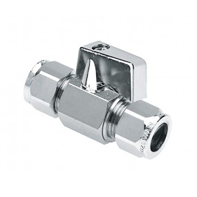 Straight mini ball valves (chrome plate handle)