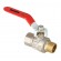 Ball valve with red handle PN40 / PN30*