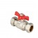 Ball valve with red butterfly