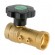 Ball valve with backflow protection with drainplug